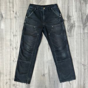 Faded Black Carhartt double knee
